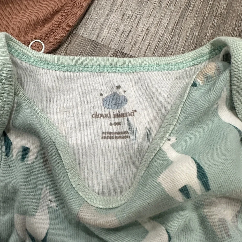 Baby Long Sleeve Bodysuit Bundle 6-9M HM Cloud Island Carter's Llama Ribbed‎ 5pc